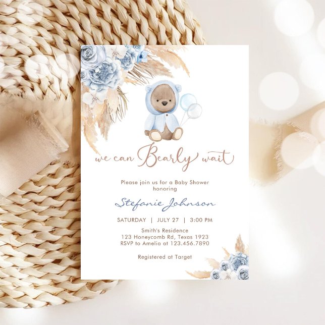 We Can Bearly Wait Baby Shower Invitation (Créateur téléchargé)