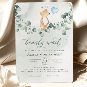 We Can Bearly Wait! Baby Shower Invitation Einladung