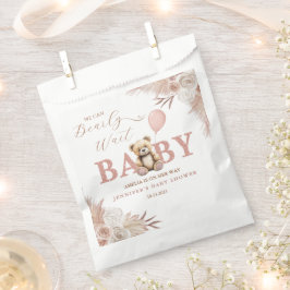 We Can Bearly Wait Boho Pink Teddy Bear Geschenktütchen