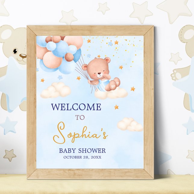 We Can Bearly Wait, Boy Baby Shower Poster (Von Creator hochgeladen)