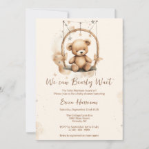 We Can Bearly Wait, Gender Neutral, Baby Shower