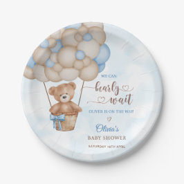 We Can Bearly Wait Hot Air Balloon Baby Shower Pappteller