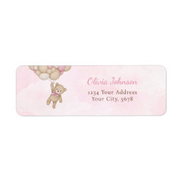 We Can Bearly Wait Pink Baby Shower Address