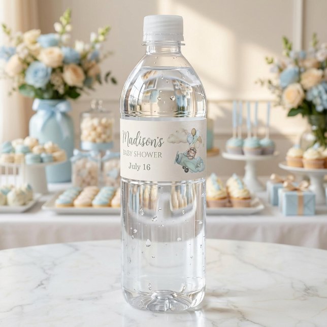 We Can Bearly Wait Teddy Bear Airplane Blue Boy (Von Creator hochgeladen)