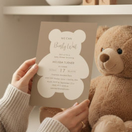We Can Bearly Wait Teddy Bear Baby Shower Einladung
