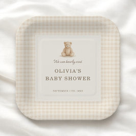 We Can Bearly Wait Teddy Bear Baby Shower Party Pappteller