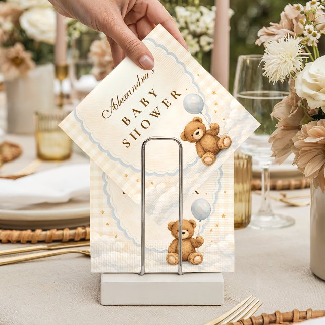 We Can Bearly Wait Teddy Bear Baby Shower Serviette (Von Creator hochgeladen)