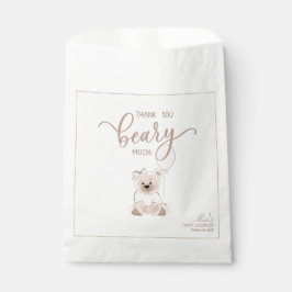 We Can Bearly Wait Teddy Bear Pink Baby Shower Geschenktütchen