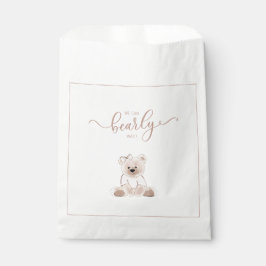 We Can Bearly Wait Teddy Bear Pink Baby Shower Geschenktütchen