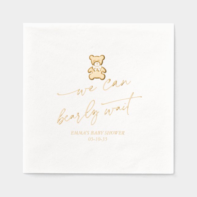 We Can Bearly Wait - Teddy Bear Themed Baby Shower (Recto)