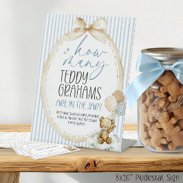 We Can Bearly Wait Teddy Grahams  Baby Shower Game Sockelschild