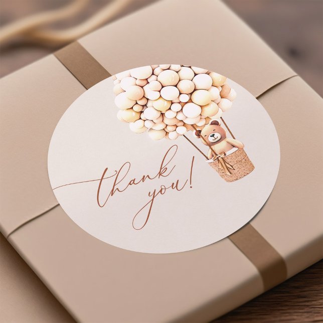 We Can Bearly Wait! Thank You Baby Shower Labels Etiketten (Von Creator hochgeladen)