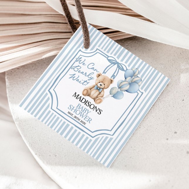 We Can Beary Wait, Baby Shower  Geschenkanhänger (Von Creator hochgeladen)