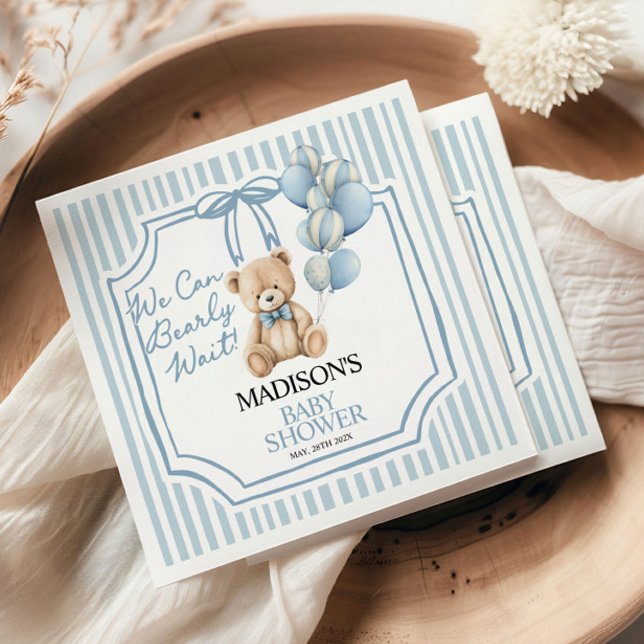 We Can Beary Wait, Baby Shower  Serviette (Von Creator hochgeladen)