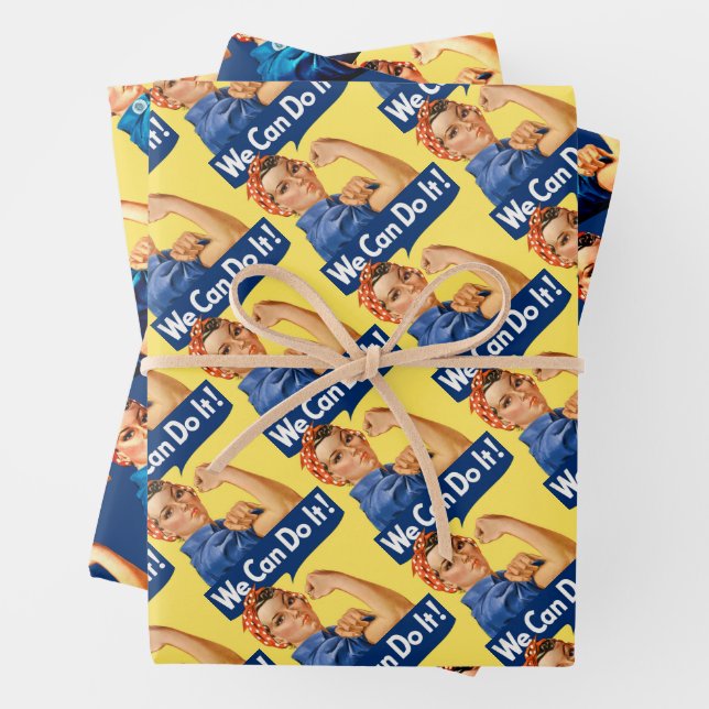 We Can Do It! Rosie the Riveter Geschenkpapier Set (Beispiel)