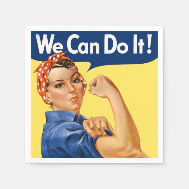We Can Do It! Rosie the Riveter Serviette (Vorderseite)