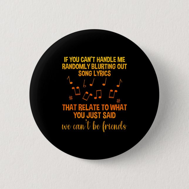 We Can't Be Friends - Uni - Black - Small - School Button (Vorderseite)