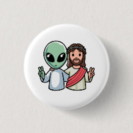 We come in peace button