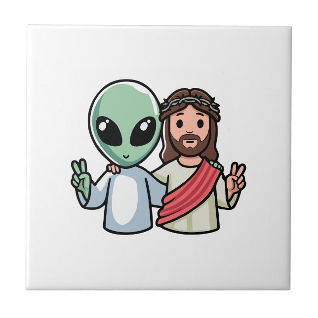 We come in peace fliese (Vorderseite)