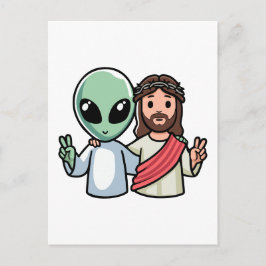 We come in peace postkarte