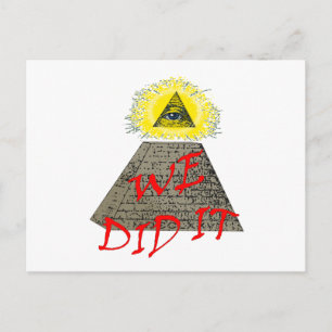 we did it (illuminati) postkarte
