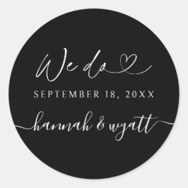 We Do Boho Wedding Label Invitation Envelope Seals Runder Aufkleber