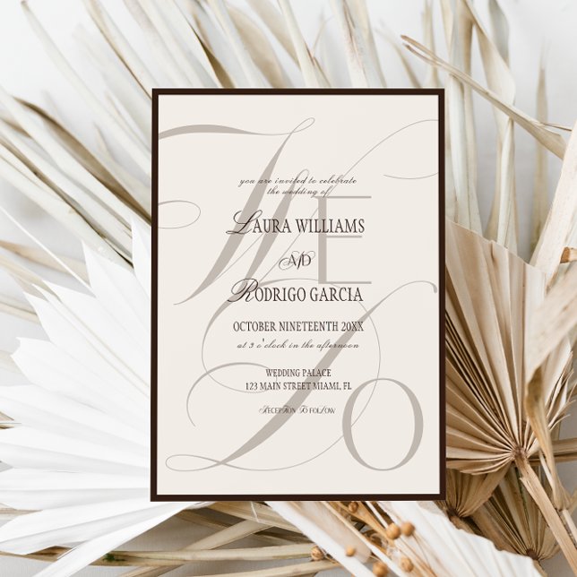 We Do Espresso Old Money Wedding Invitation Einladung (Von Creator hochgeladen)