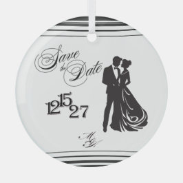 We Do Formal Save the Date Ornament Aus Glas