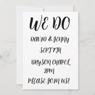 WE DO Hochzeitseinladungen nach Maß Einladung