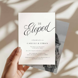 We Eloped Photo Announcement Card Einladung