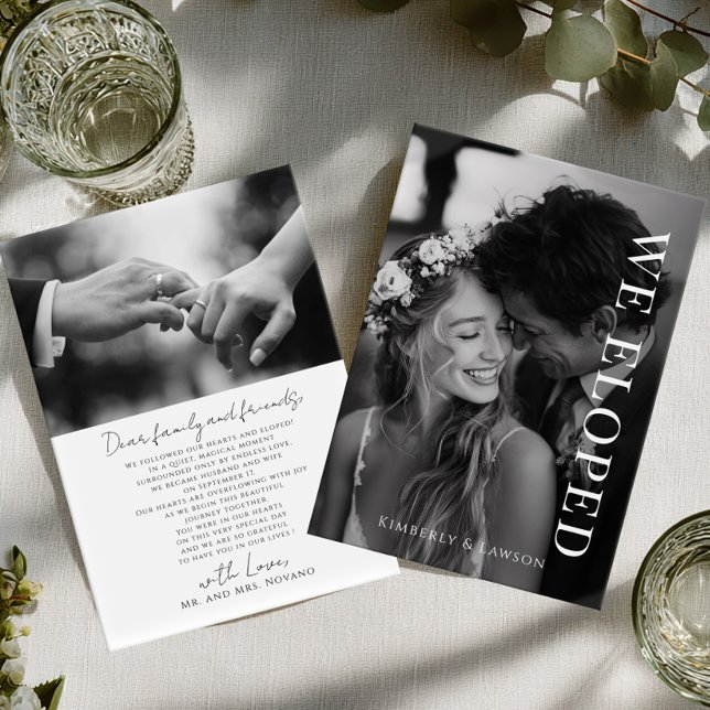 We eloped Photo card Elopement Announcement Einladung (Von Creator hochgeladen)