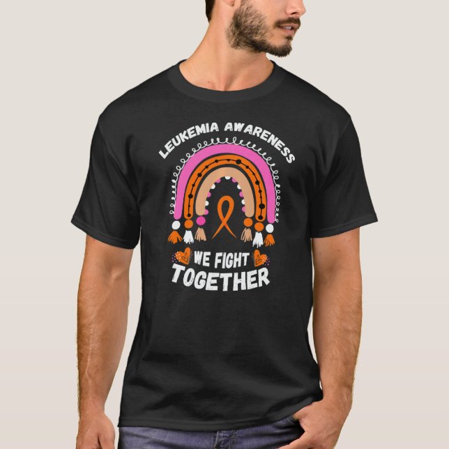 We Fight Together Leukemia Awareness Bohemian Rain T-Shirt (Vorderseite)
