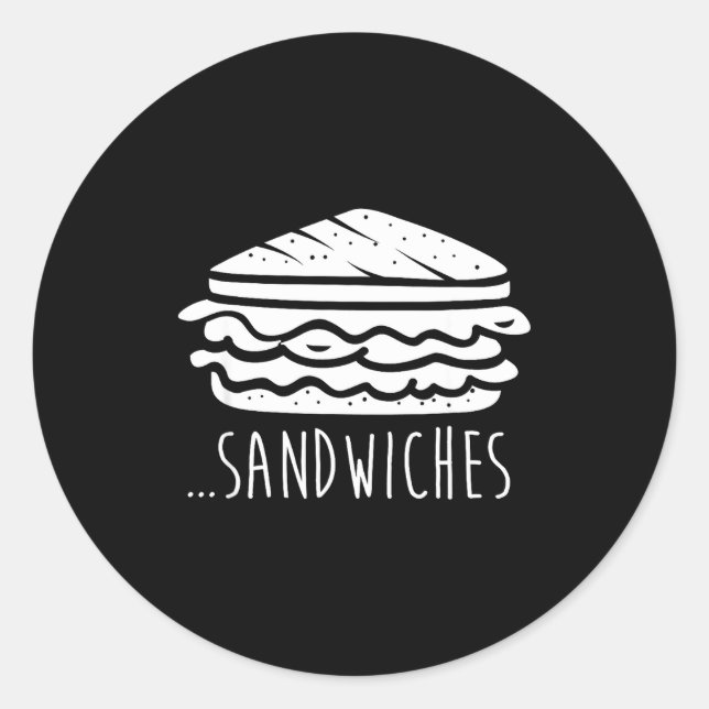 We Finish Each Other's Sandwiches Funny Matching  Runder Aufkleber (Vorderseite)
