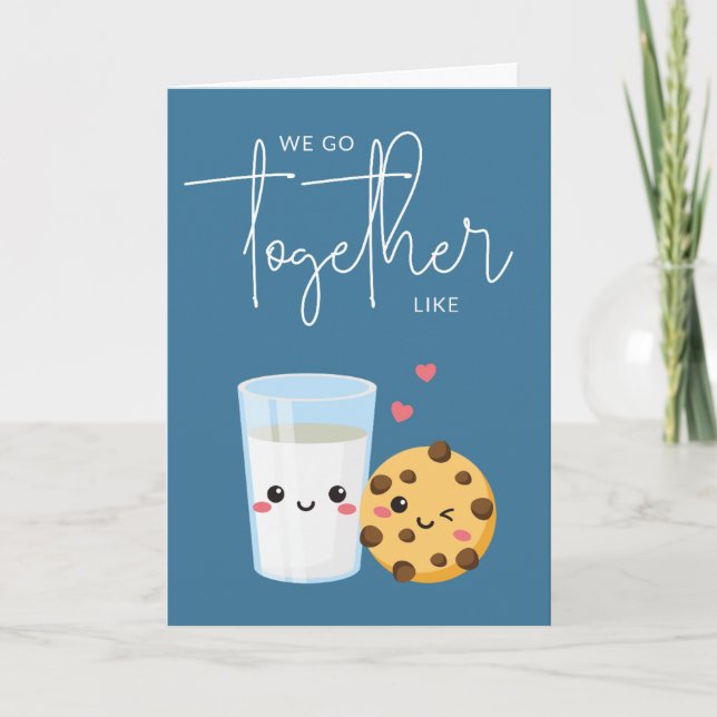 We Go Together Cute Anniversary Karte (Vorderseite)
