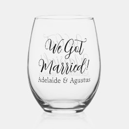 We Got Married Drinkware Set Weinglas Ohne Stiel