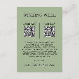 We Got Married Wishing Well Green Wedding Begleitkarte