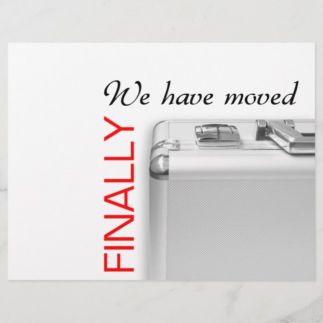 We have moved flyer (Vorne)