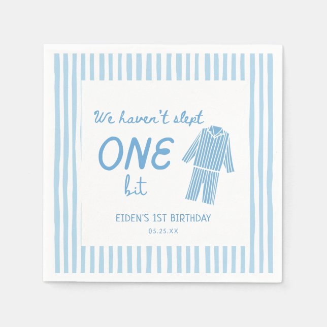 We Haven't Slept One Bit Pajamas Birthday Serviette (Vorderseite)