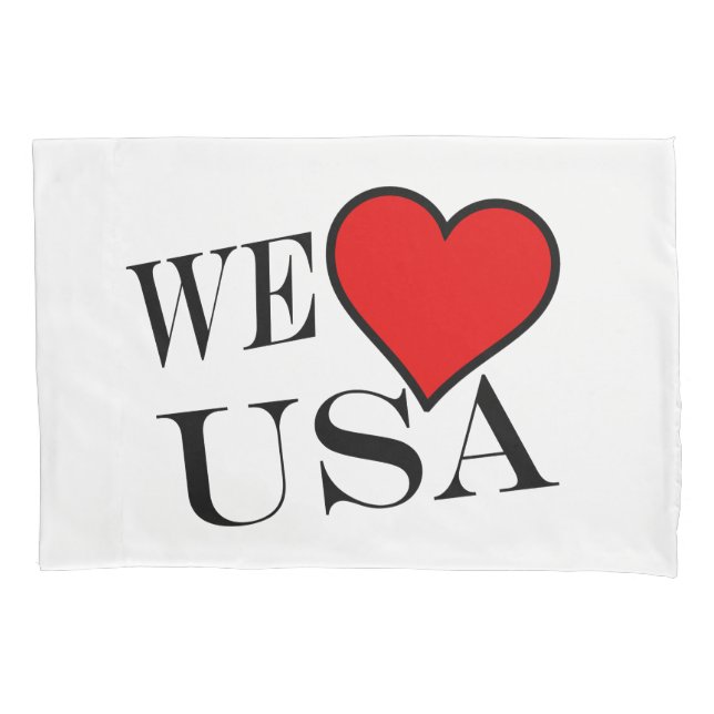 We Heart USA bk pccnt Kissenbezug (Vorderseite)