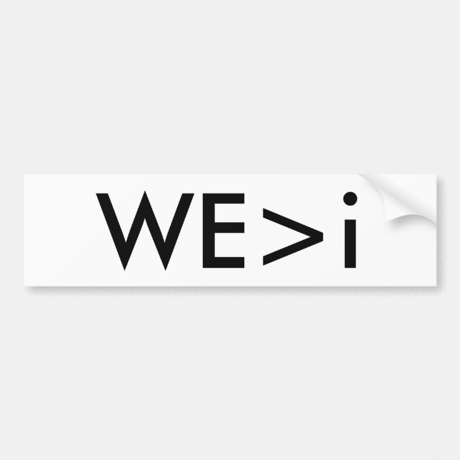 WE>i Autoaufkleber (Vorne)
