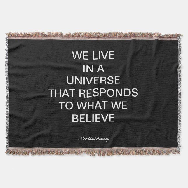 WE LIVE IN A UNIVERSE DECKE (Vorderseite)