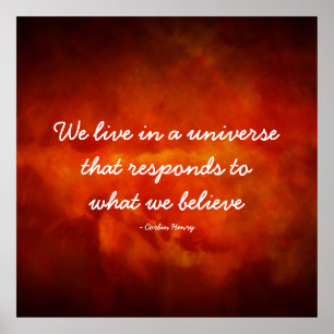 WE LIVE IN A UNIVERSE POSTER