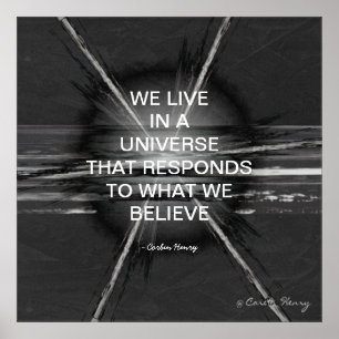 WE LIVE IN A UNIVERSE POSTER