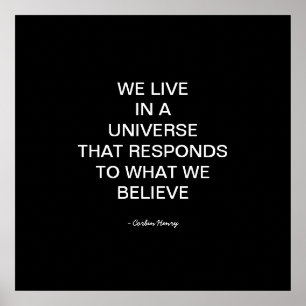 WE LIVE IN A UNIVERSE POSTER