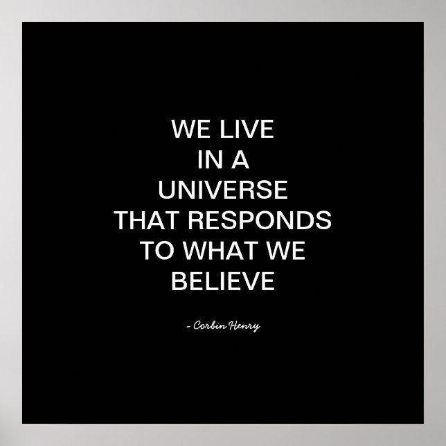 WE LIVE IN A UNIVERSE POSTER (Vorne)