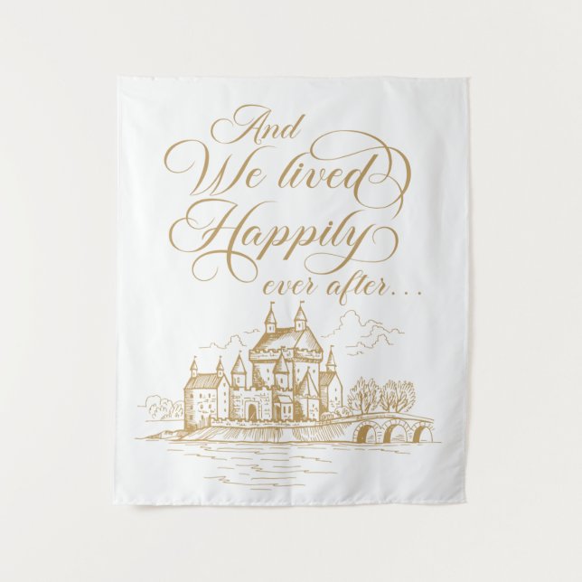 We lived happily ever after royal backdrop wandteppich (Vorderseite)
