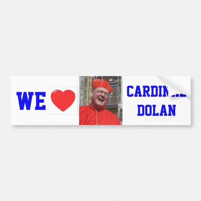 WE LOVE CARDINAL DOLAN AUTOAUFKLEBER (Vorne)