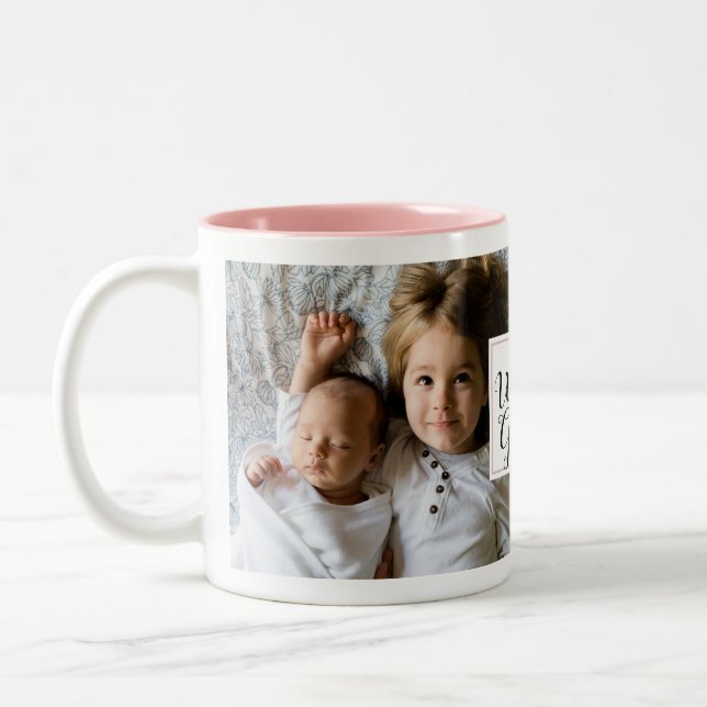 "We Love Grandma" Photo Coffee Mug Cadeau (Gauche)