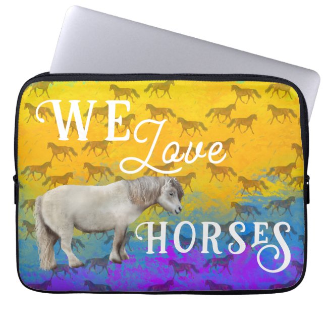 We love horses laptopschutzhülle (Vorderseite)