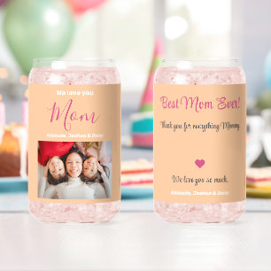 We Love You Best Mom Ever Photo Soda personnalisée